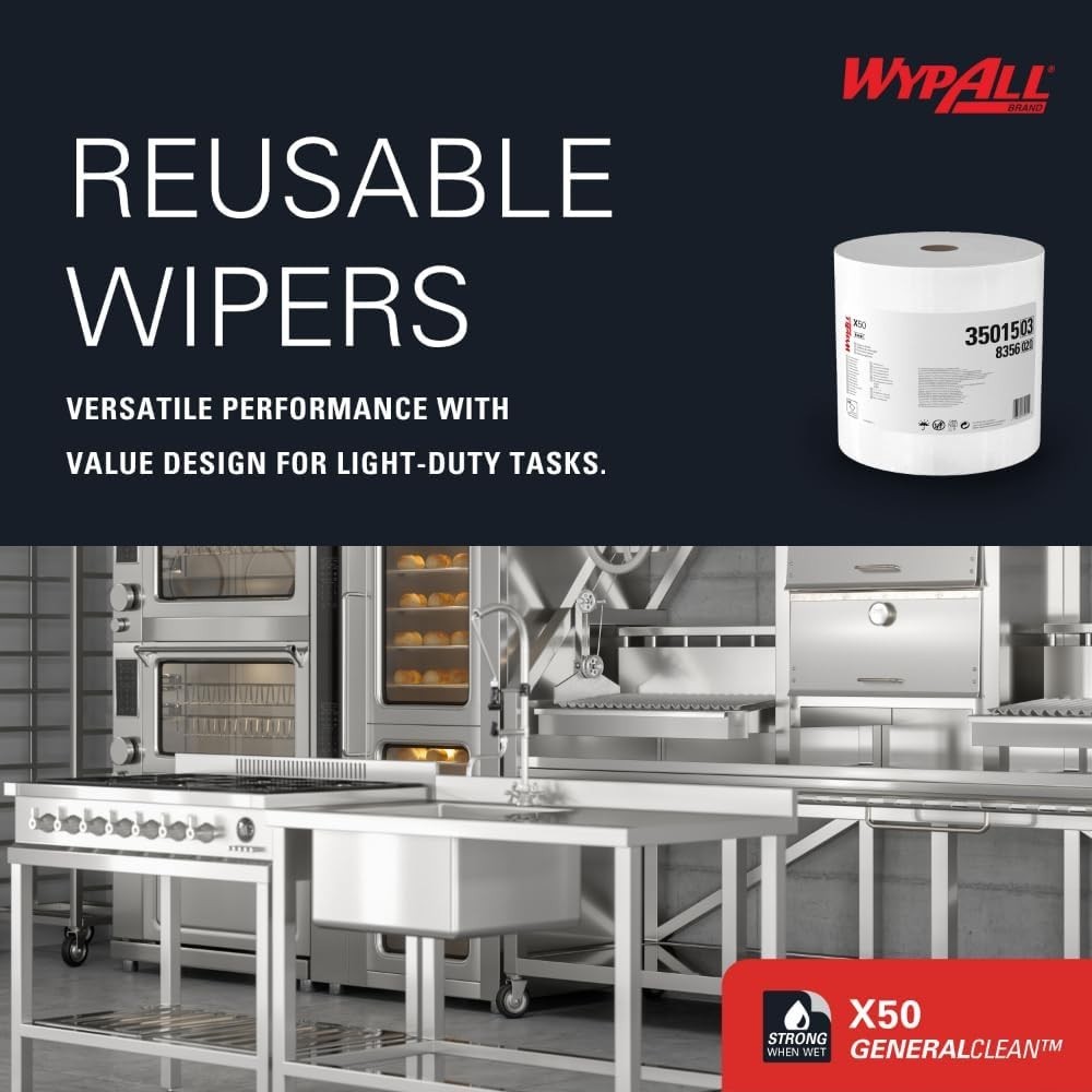 GeneralClean X50 Cloths Cleaning Wipes , Jumbo, Strong Towels for Extended Us…