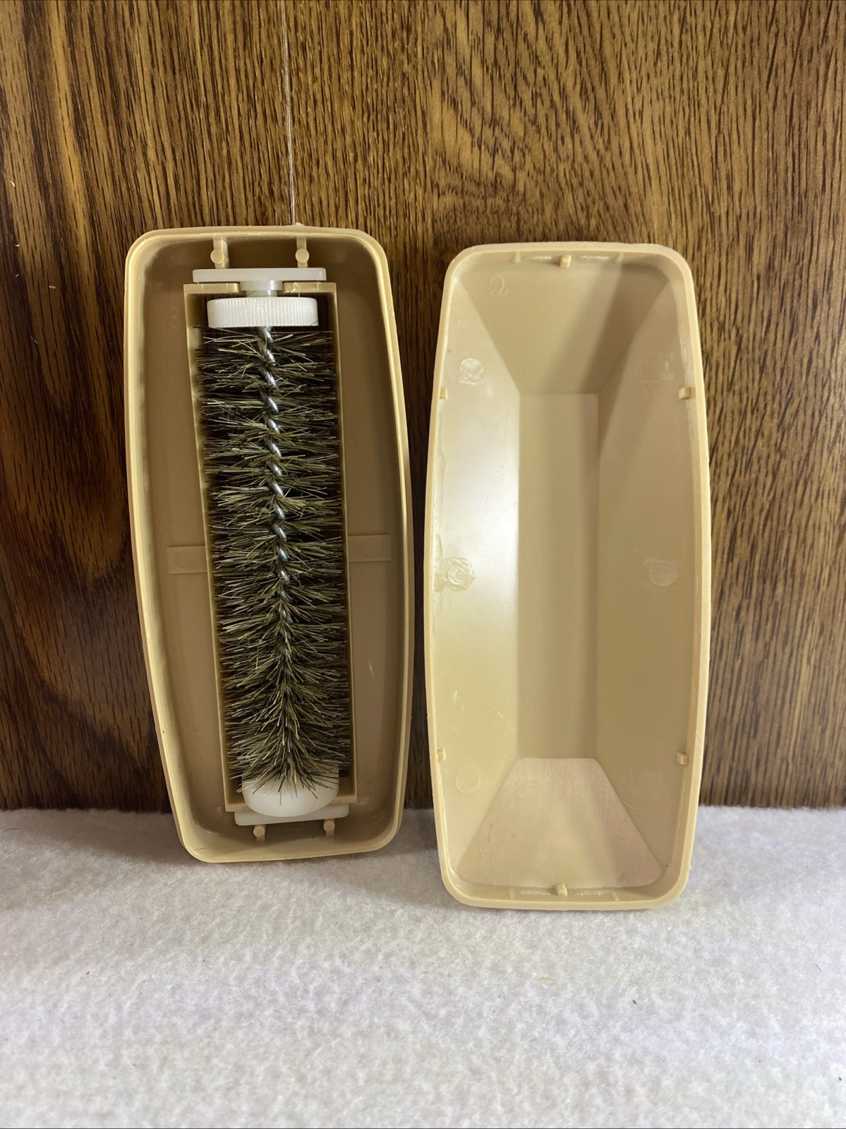 Vtg Fluppi HandHeld Sweeper Brush Germany For Car-Office-House Smallest Vacuum.