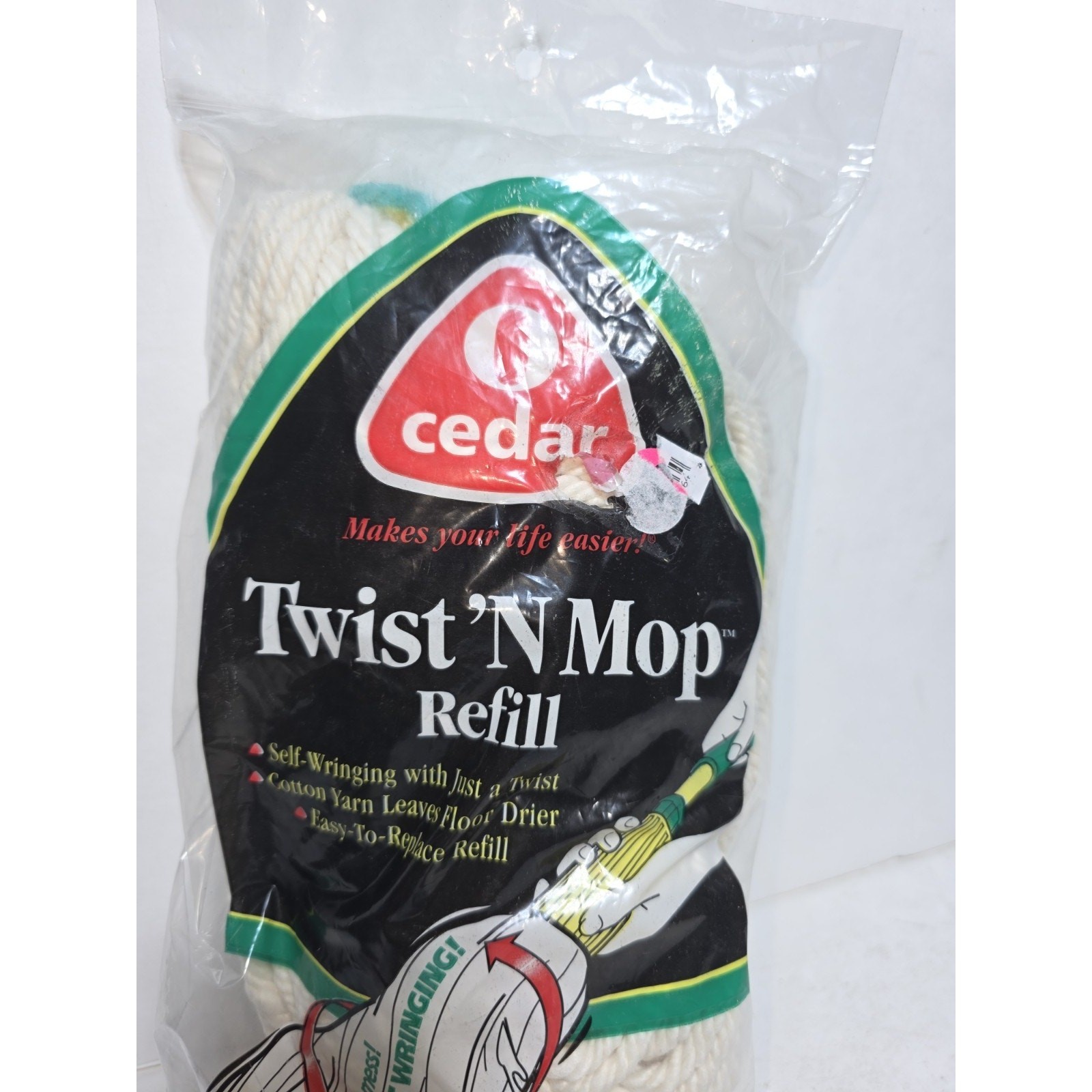 O Cedar Twist N Mop plus Refill Replacement Cotton Twist Mop New Sealed White