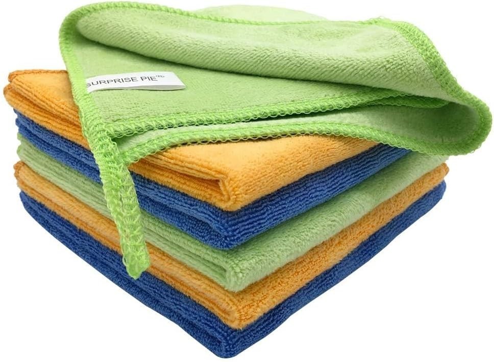 Multi-Colored Thick Microfiber Cleaning Cloth Set – Lint-Free & Durable, 6 Pack