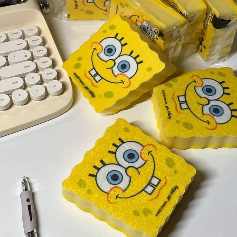 Creative Cartoon Cute Sponge Wipe Sink Dishwashing Cleaning Sponges 8pcs