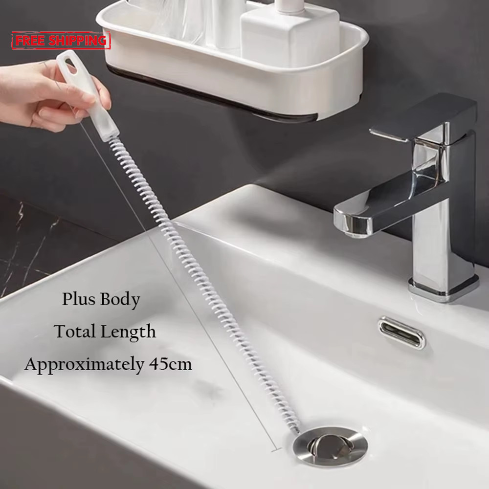 Pipe Dredging Brush Bathroom Hair Sewer Sink Cleaning Brush Drain Cleaner Flexib