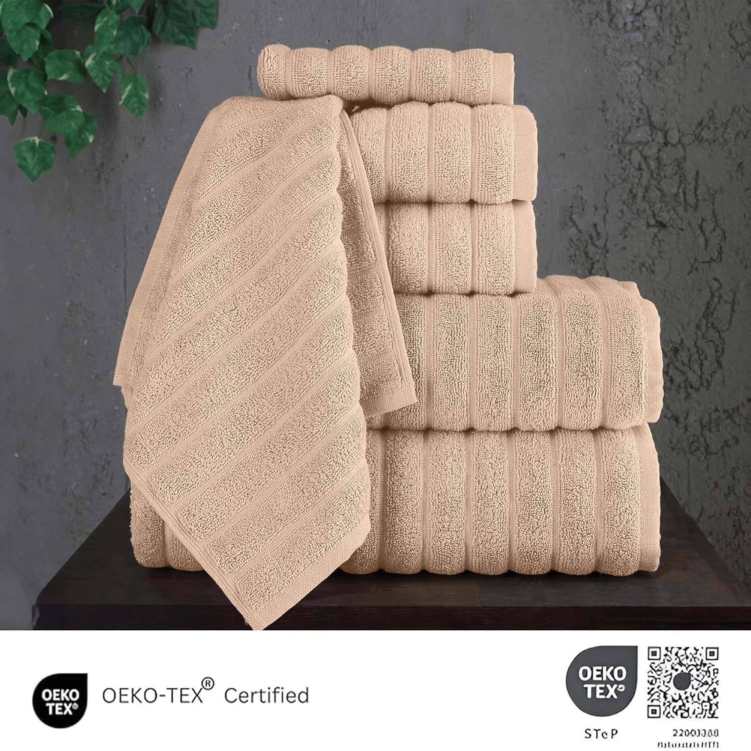 CTT Luxury 6 Piece Towel Set, 100% Turkish Cotton, Quick Drying, Highly