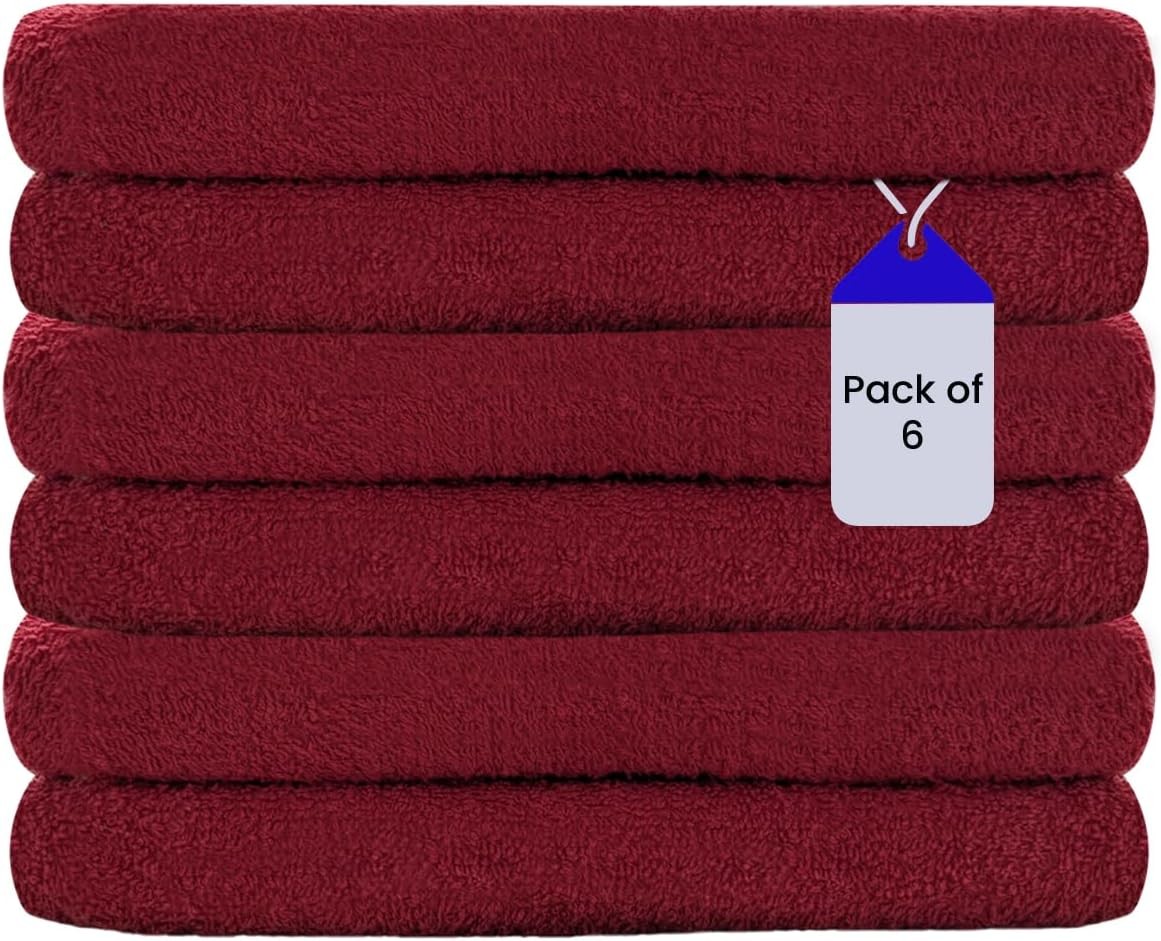 Luxury Hand Towels – 550 GSM, 16×27 Inch, Pack of 6, 100% Ring Spun Cotton –