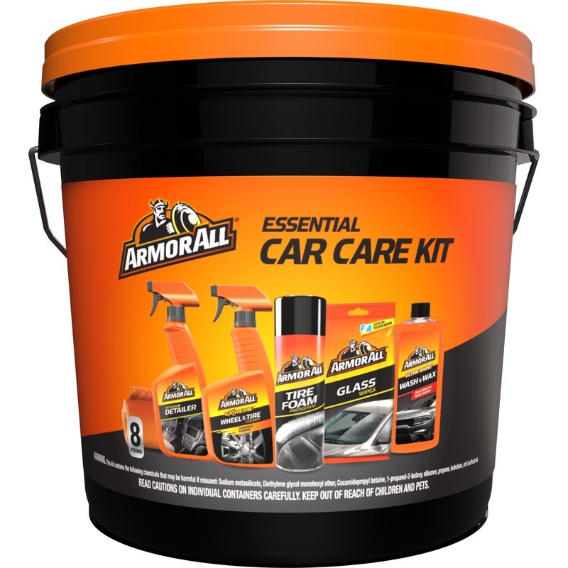 8-Piece Car Cleaning Kit W/ Bucket Interior Exterior Care Set & Accessories New