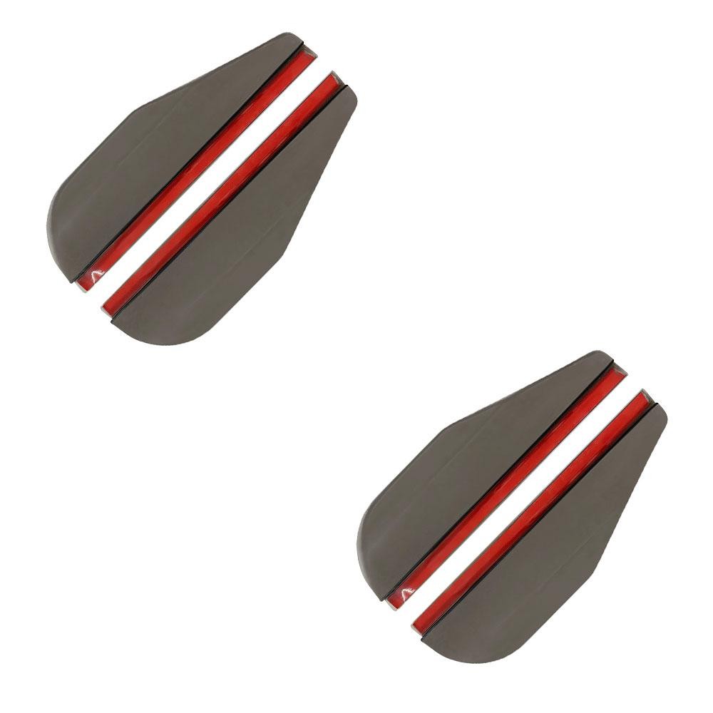 2pcs Car Rearview Mirror Rain Eyebrow Carbon Fiber Sun Visor Shade Cover Protect