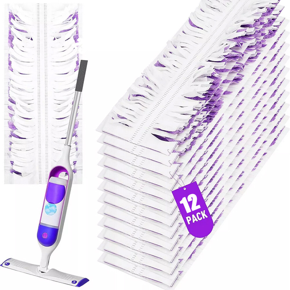 12 Pack Disposable Moping Pads Refills for Power Mop Multi-Surface Mop and Power