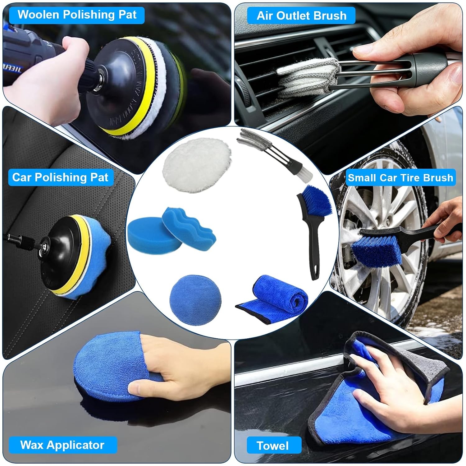 26PCS Car Detailing Kit, Car Detailing Brush Set, Car Cleaning Kit, Auto Detaili