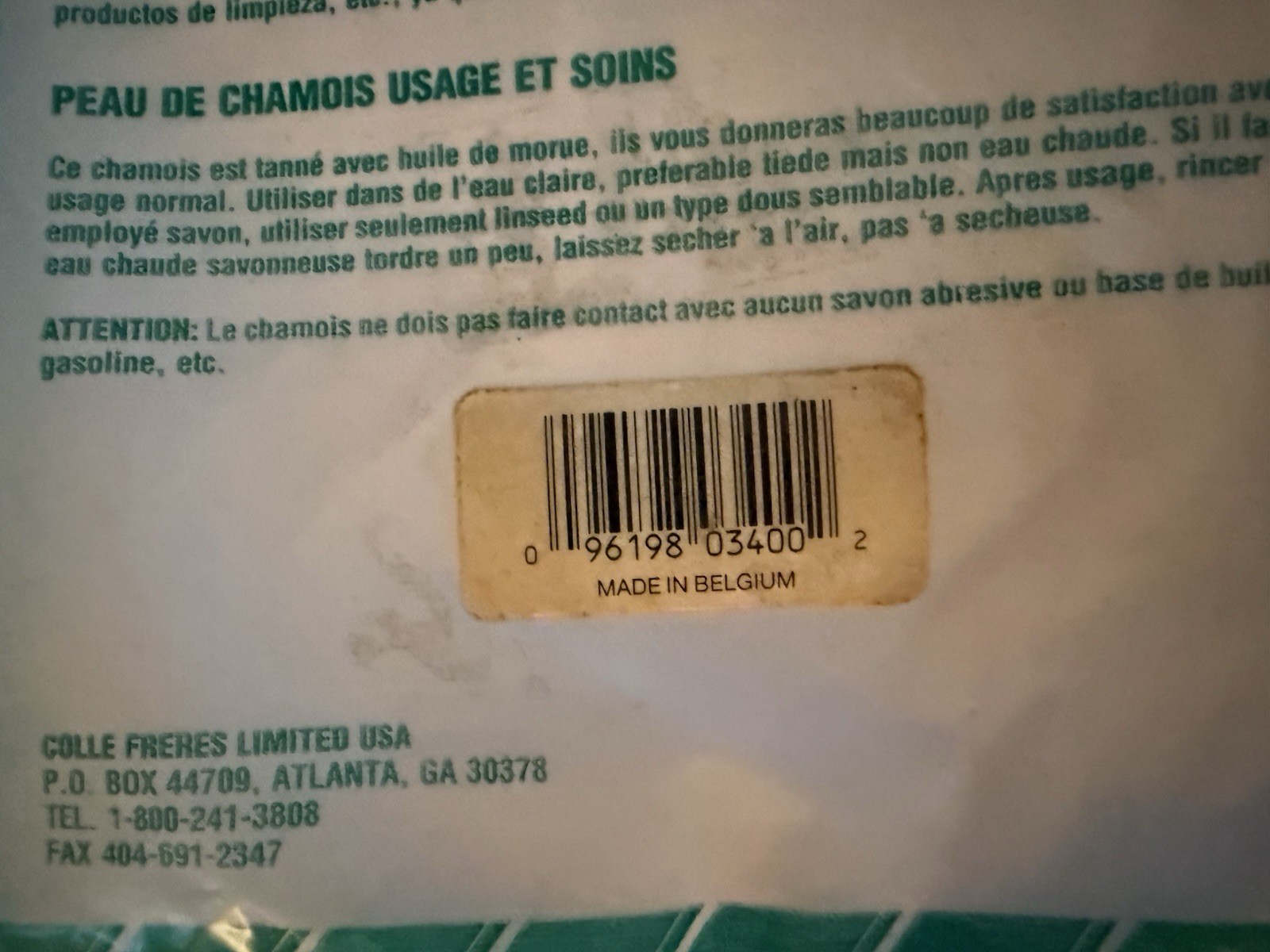 Premium Chamois Genuine Leather 4 Square 576 sq inch MADE IN BELGIUM NIB