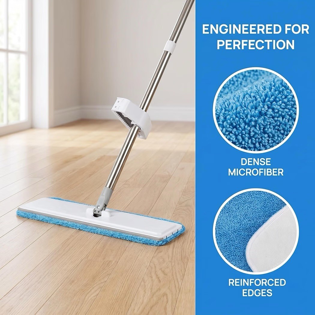 Microfiber Replacement Mop Pad 18″ x 6″ Wet & Dry Home & Commercial Cleaning 6pk