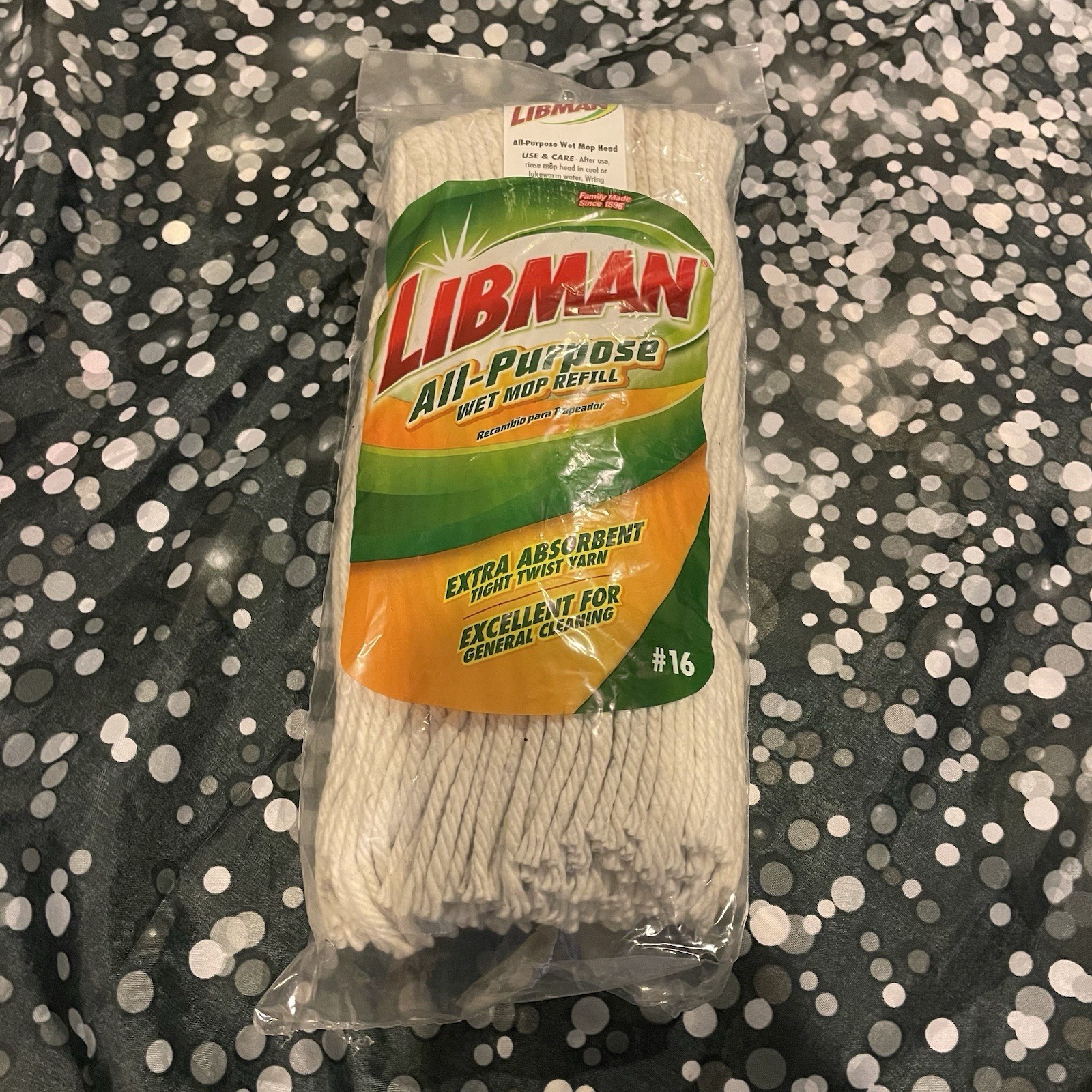 Libman #16 All-Purpose Cotton Blend Wet Mop Refill Extra Absorbent Twisted Yarn