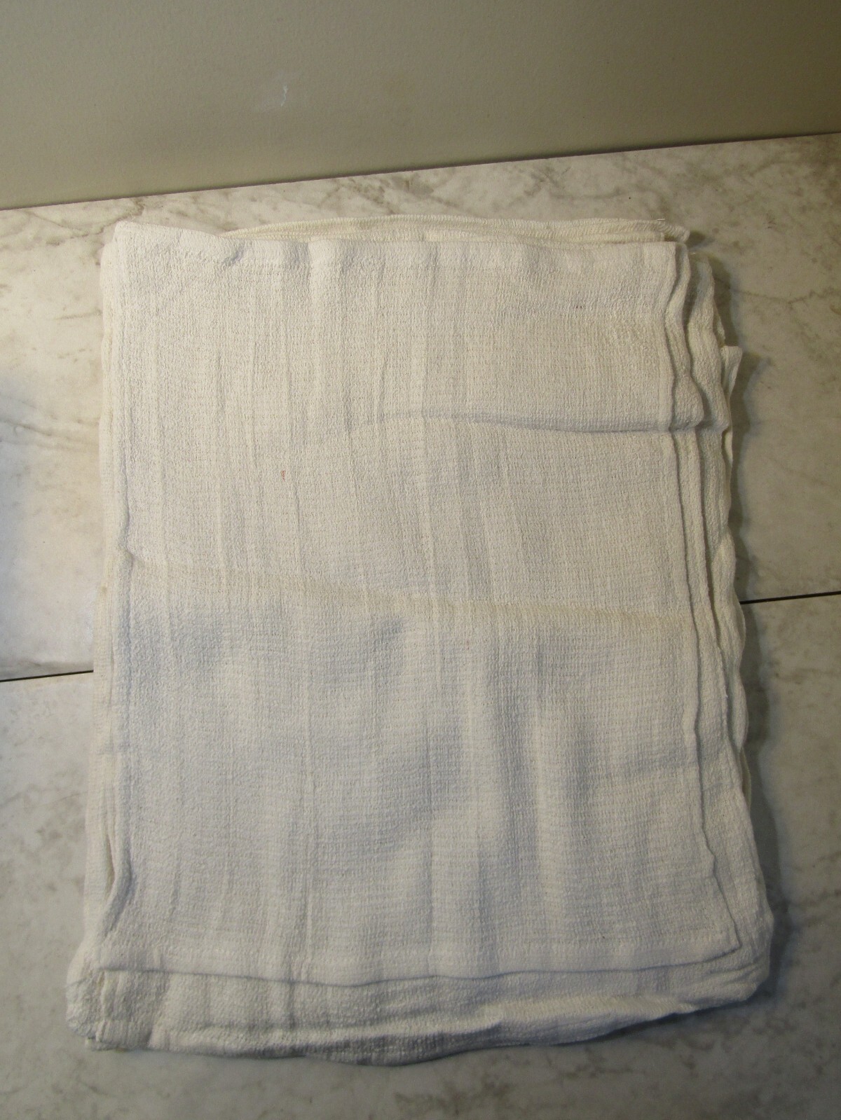 NIB White Car Wash Towels Mesh Terry 12×16 Clean Polish Dry 1 Dozen (12)