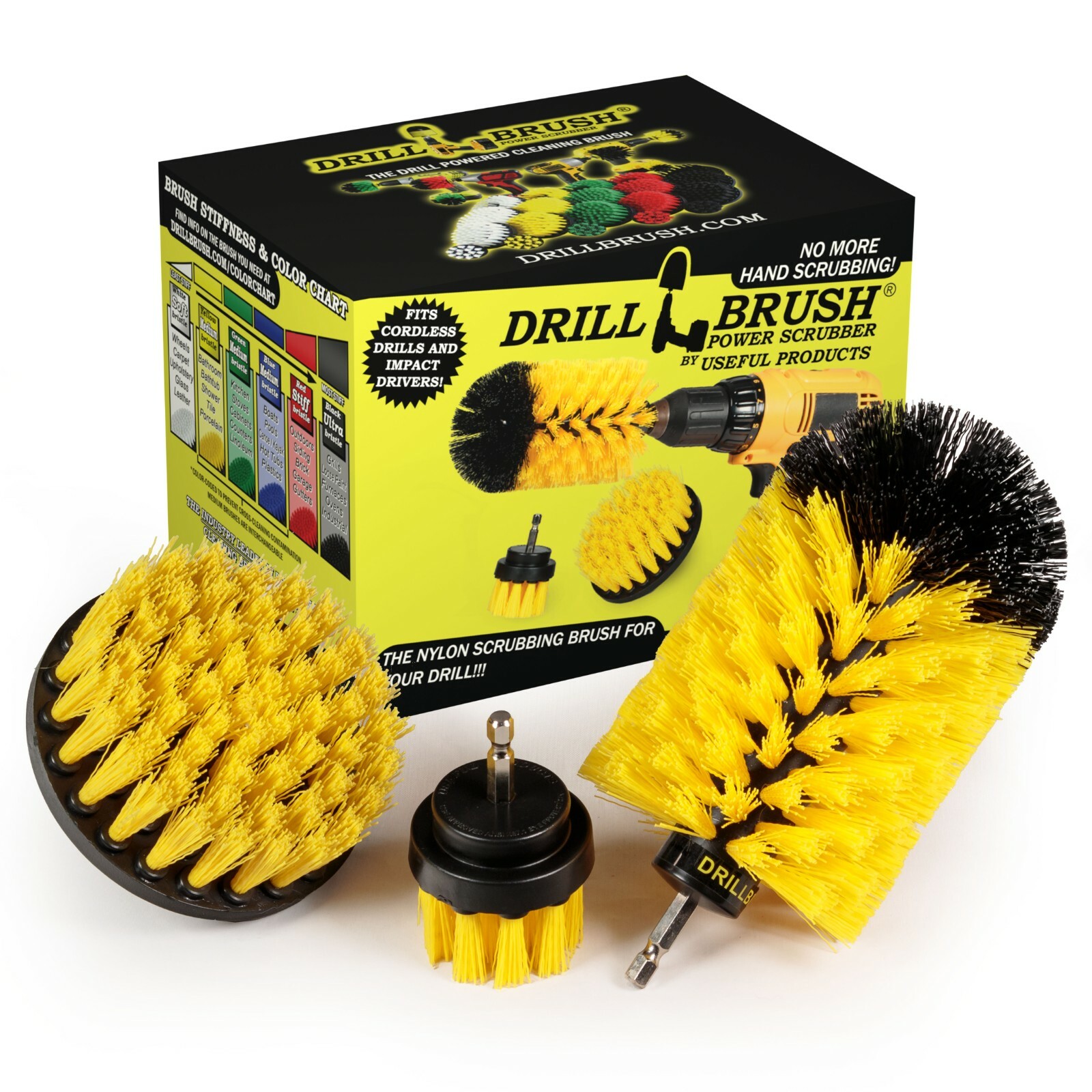 Drill Brush Set for Cleaning Tile and Grout – Shower Cleaning Supplies