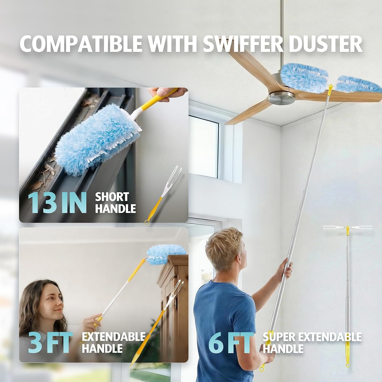 Microfiber Duster Refill Replacement for Multi Surface Home Dust Cleaning Use