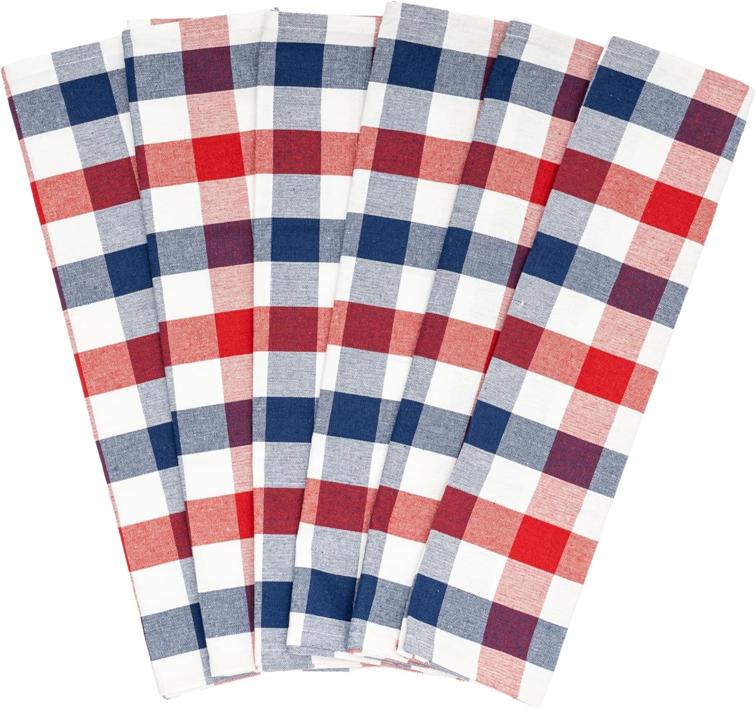 Red, White and Blue Kitchen Towels – 6 Pack, 30″x20″ July 4th, Memorial Day,