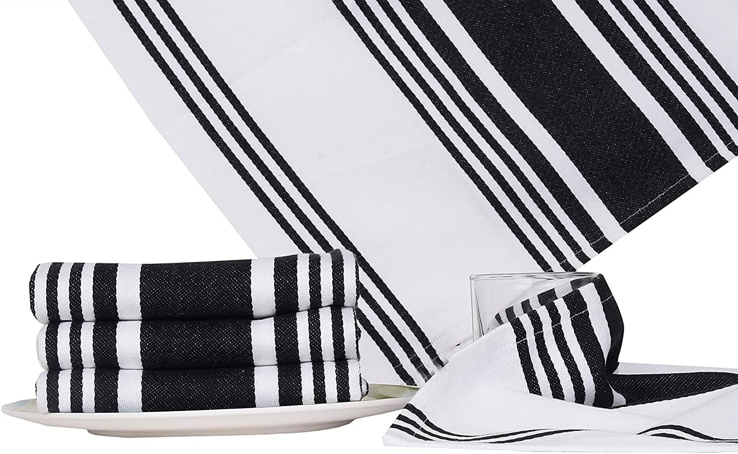 Kitchen Towels 100% Cotton Dish Towels for Kitchen (Set of 3)20”x30” Dish Cloths