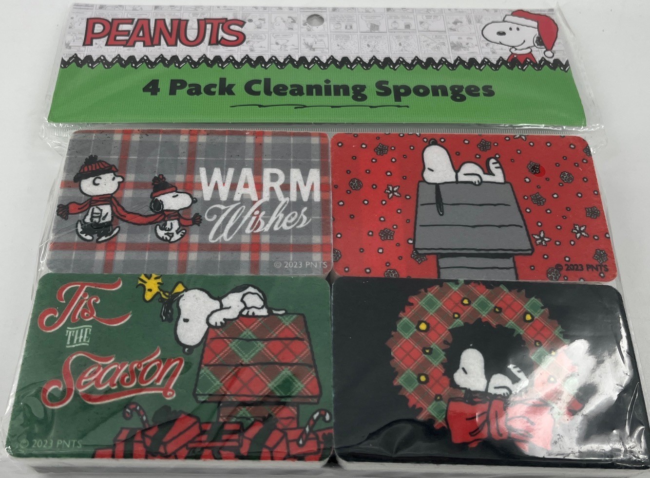 Peanuts – Snoopy Christmas Tis the Season 4 Pack Cleaning Sponges