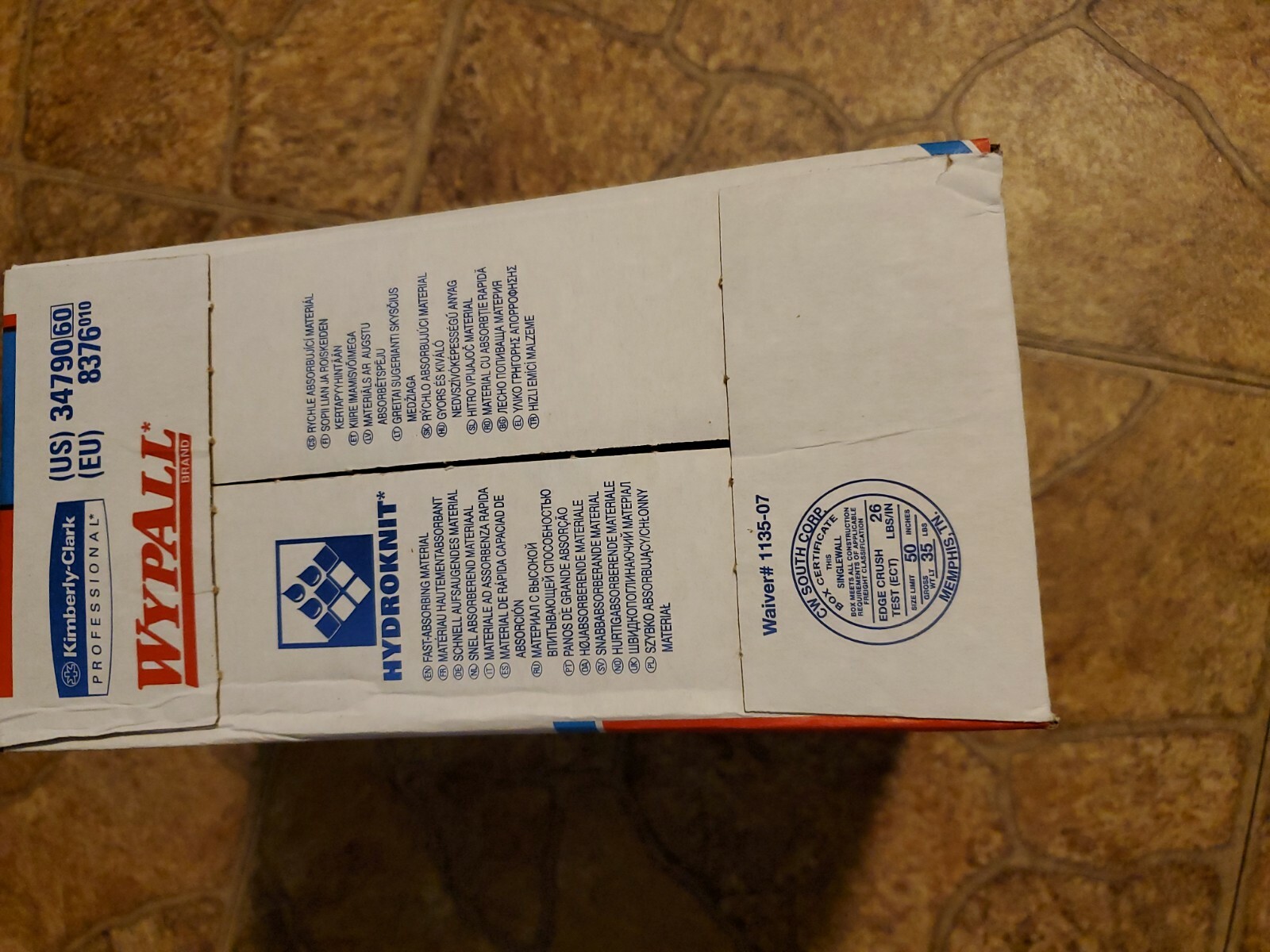 Wypall X60 Wipers, White, Hydroknit, Unscented,126 ,9.1 x 16.8 in.