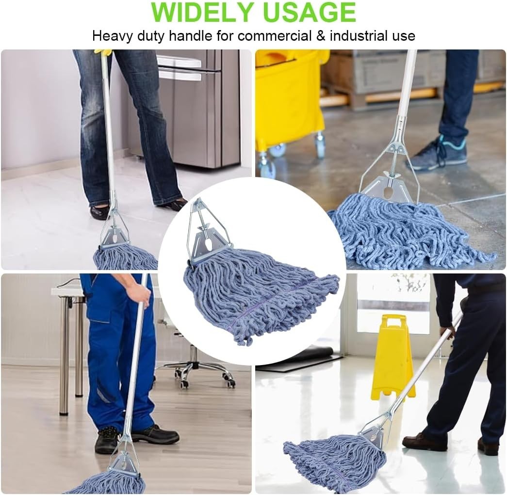 Mop Handle Commercial Heavy Duty – 57 Inch Industrial Metal Mop Stick Replace…