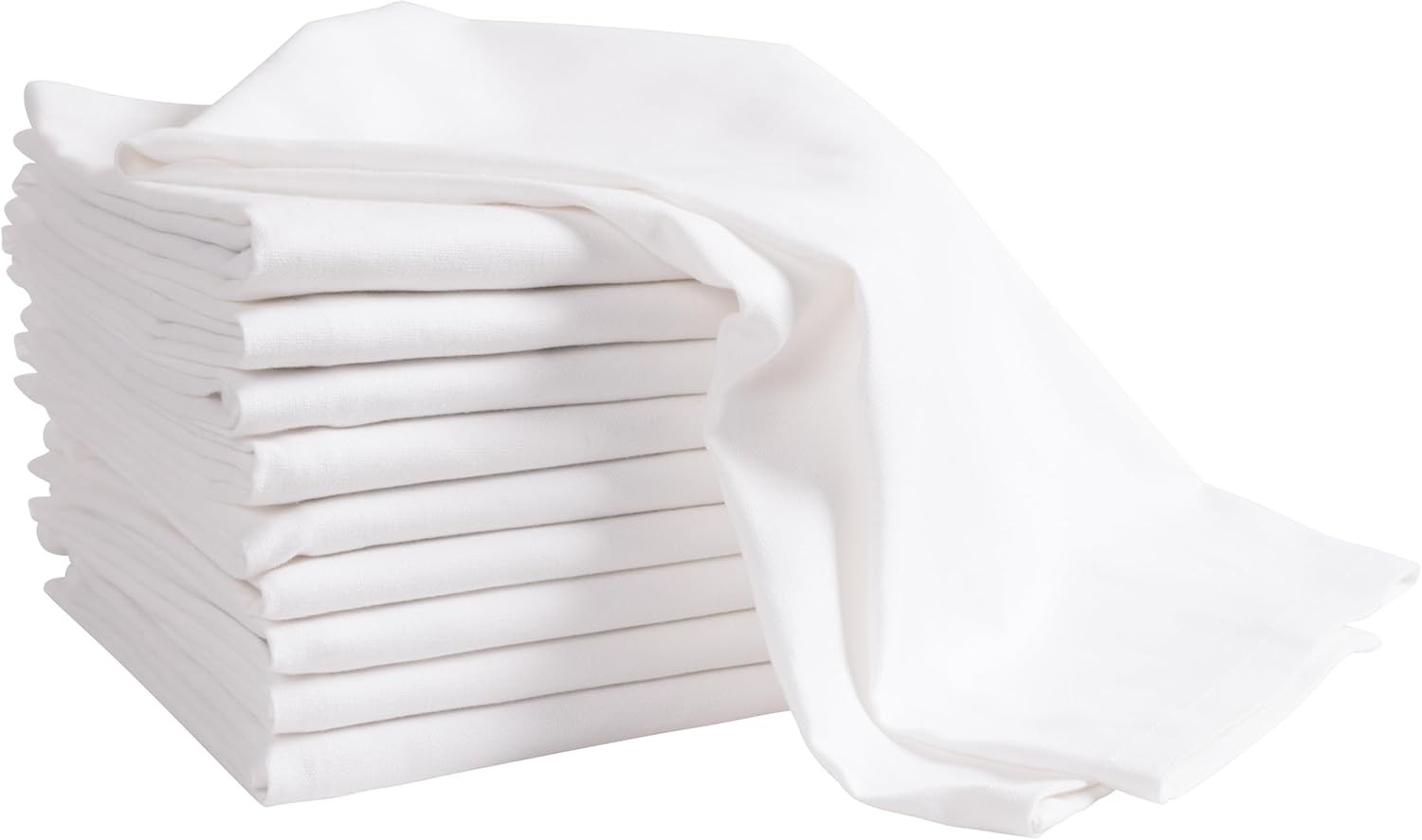 White Kitchen Towels, 10 Pack, 100% Cotton – 20 x 30, Soft and Functional