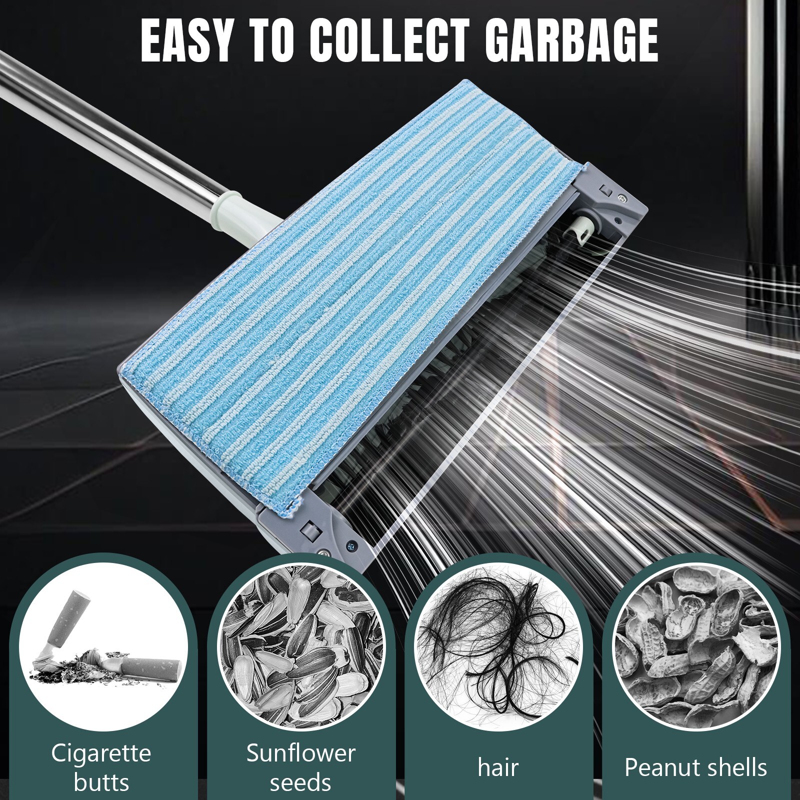 Electric 2 in 1 Carpet Sweeper Vacuum Floor Sweeper Electrostatic Lightweight