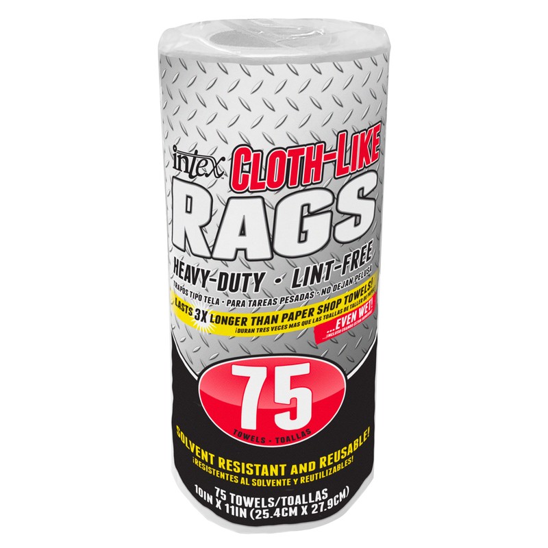 Intex Cloth-Like Rags Wiping Cloth 10×11 in 75-Count Cleaning Dusting