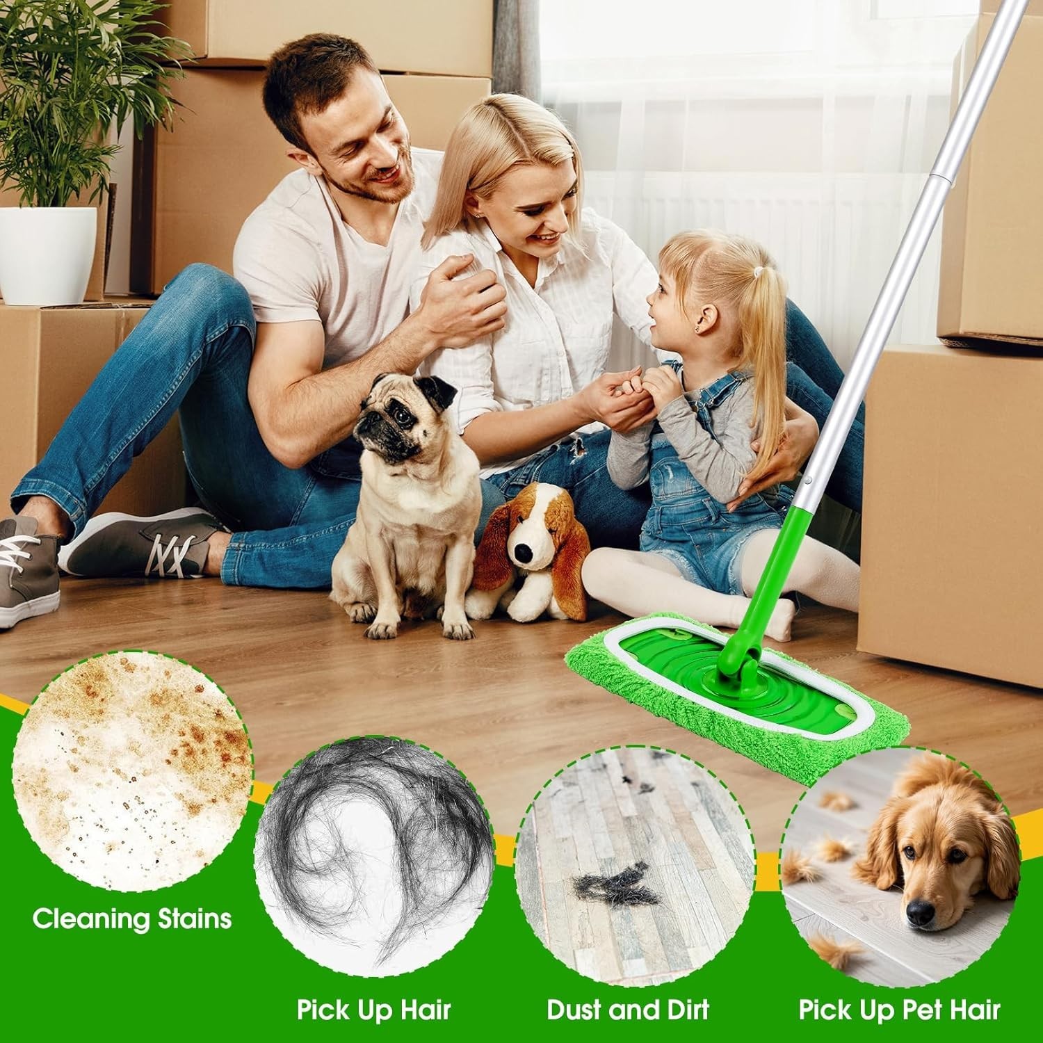 12-Pack Reusable Microfiber Mop Pads for 10-Inch Mops – Eco-Friendly Cleaning