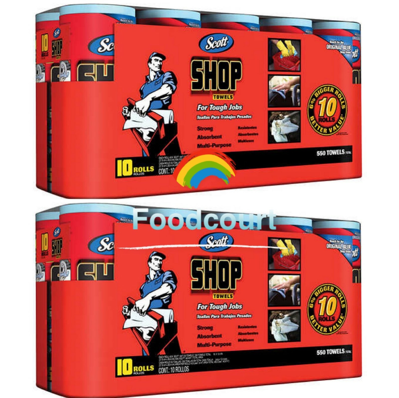 SCOTT Blue Original Multi Purpose Paper Shop Towels 55 Sheets Roll 20 Rolls