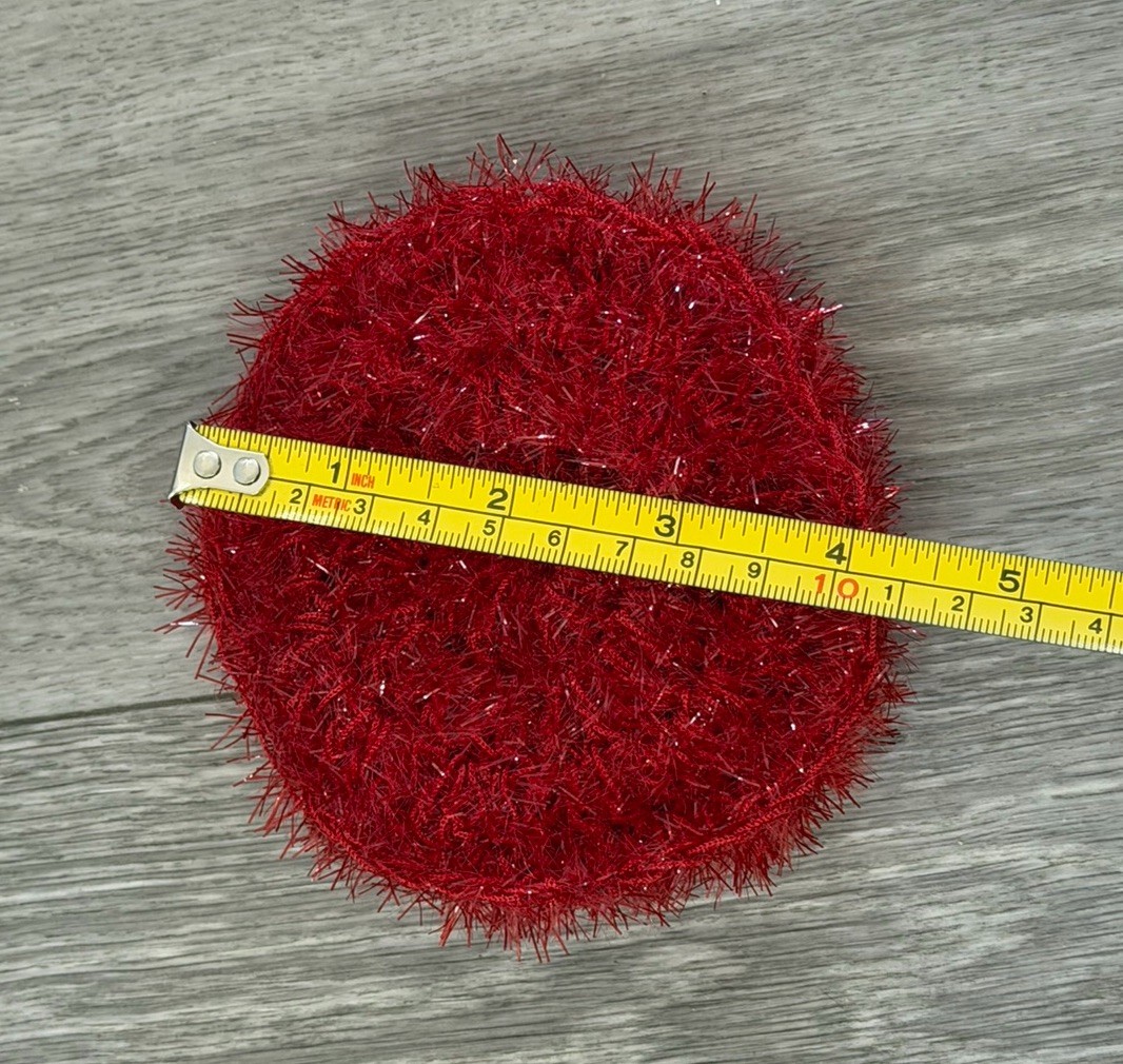 Double Sided Dish Scrubby Pot Scrubby Sparkle Dishcloth 3.75” Diameter Reusable