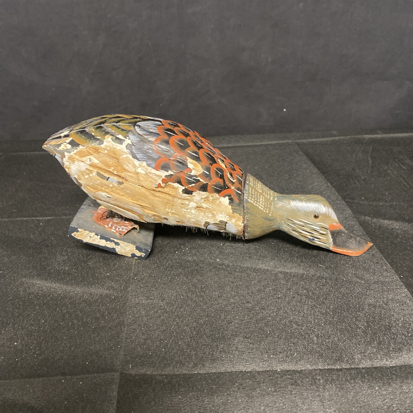 Duck-Shaped Vintage Brush And Holder- The Peoples Republic Of China