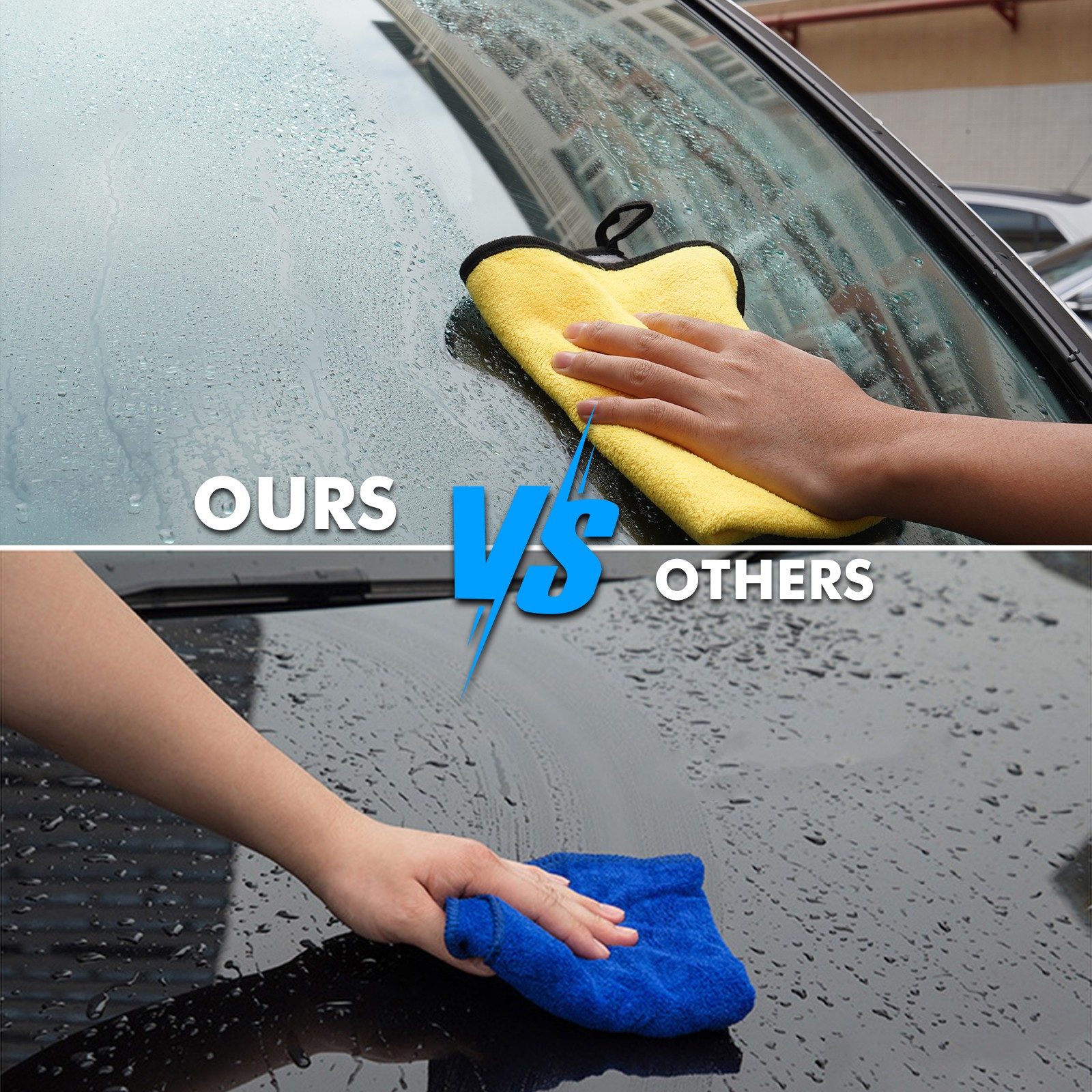 3x 12*16″ Soft Thickened Absorbent Car Wash Towel Cleaning Drying Cloth Yellow