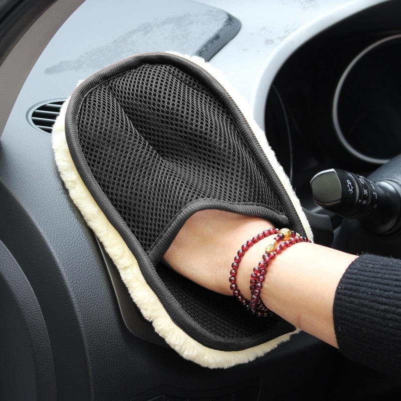Car Styling Wool Soft Car Washing Gloves Cleaning Brush Motorcycle Washer Care P