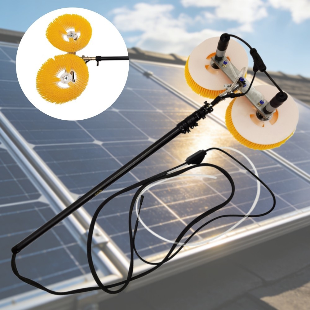 304 Stainless Steel & Carbon Fiber Electric Solar Panel Cleaning Brush 110V