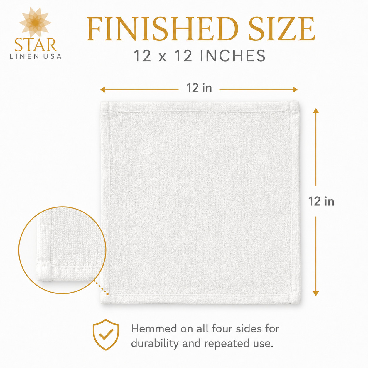 1 Dozen – 12×12 White Value Washcloths Rags Bath/Craft/Kitchen/Garage/Face/Paint