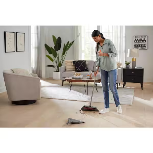 HDX Smooth Sweep Indoor Angle Broom with Dustpan
