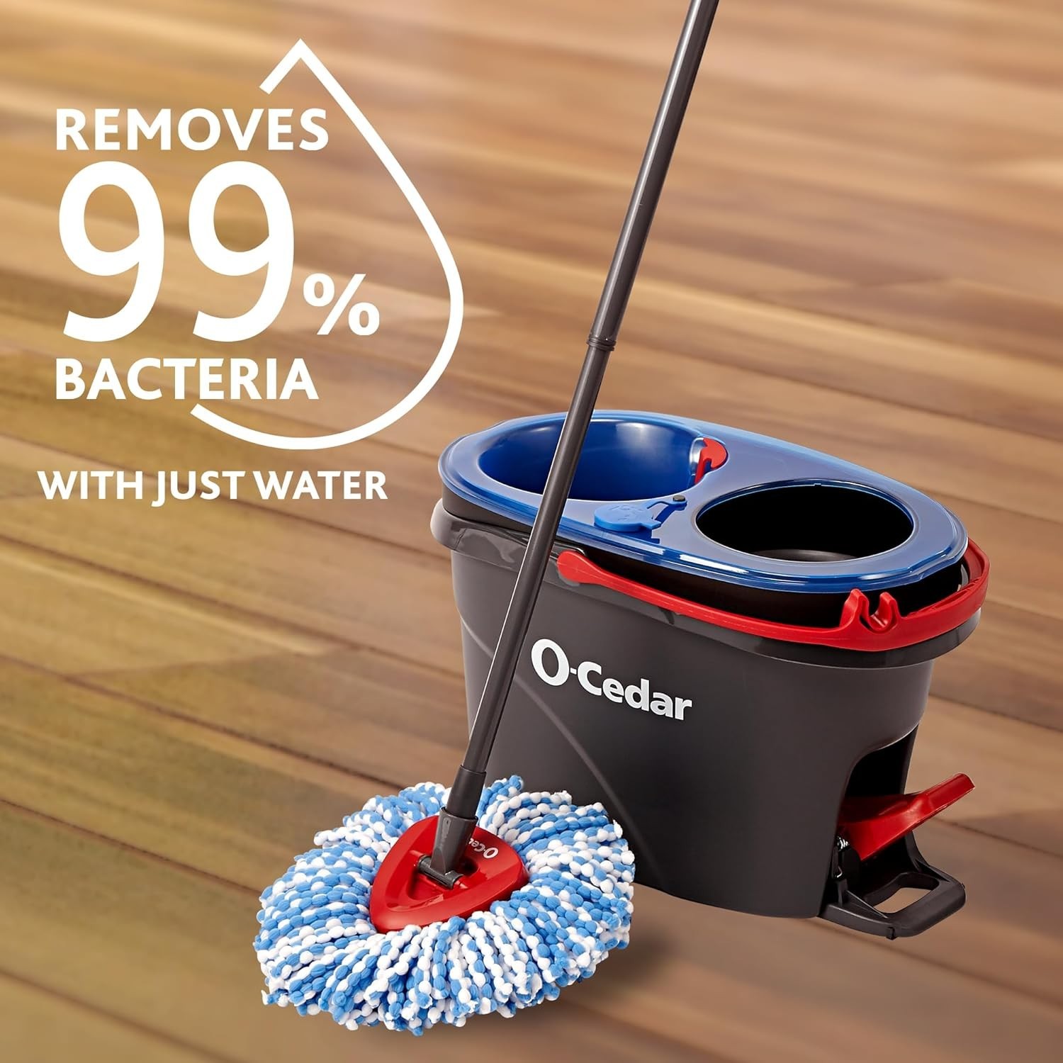 O-Cedar RinseClean Spin Mop & Bucket System | Clean with Clean Water | Remove…