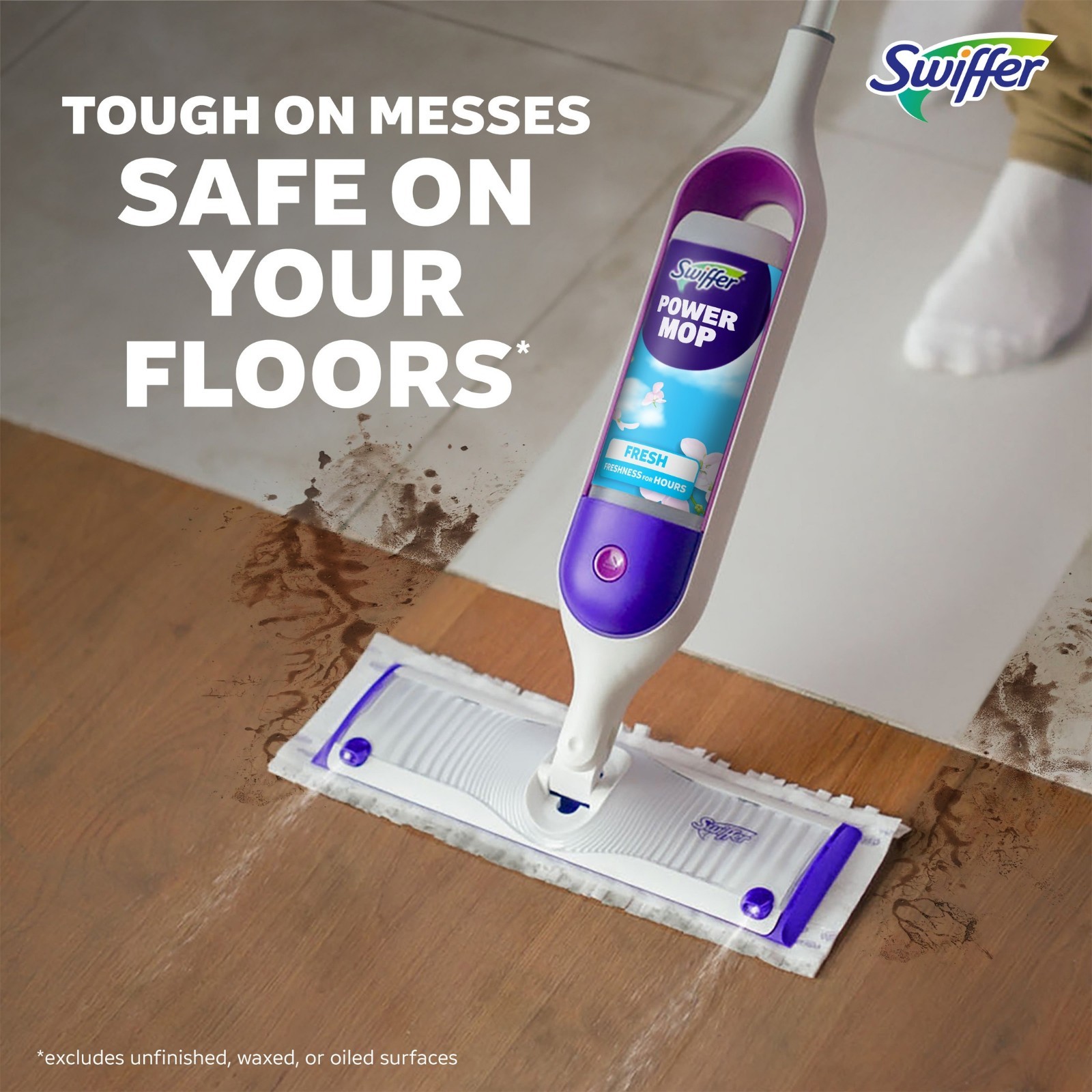 Swiffer Power Mop, Floor Cleaner, Tile, Vinyl, Laminate, Wood, Floor Cleaner, Cl