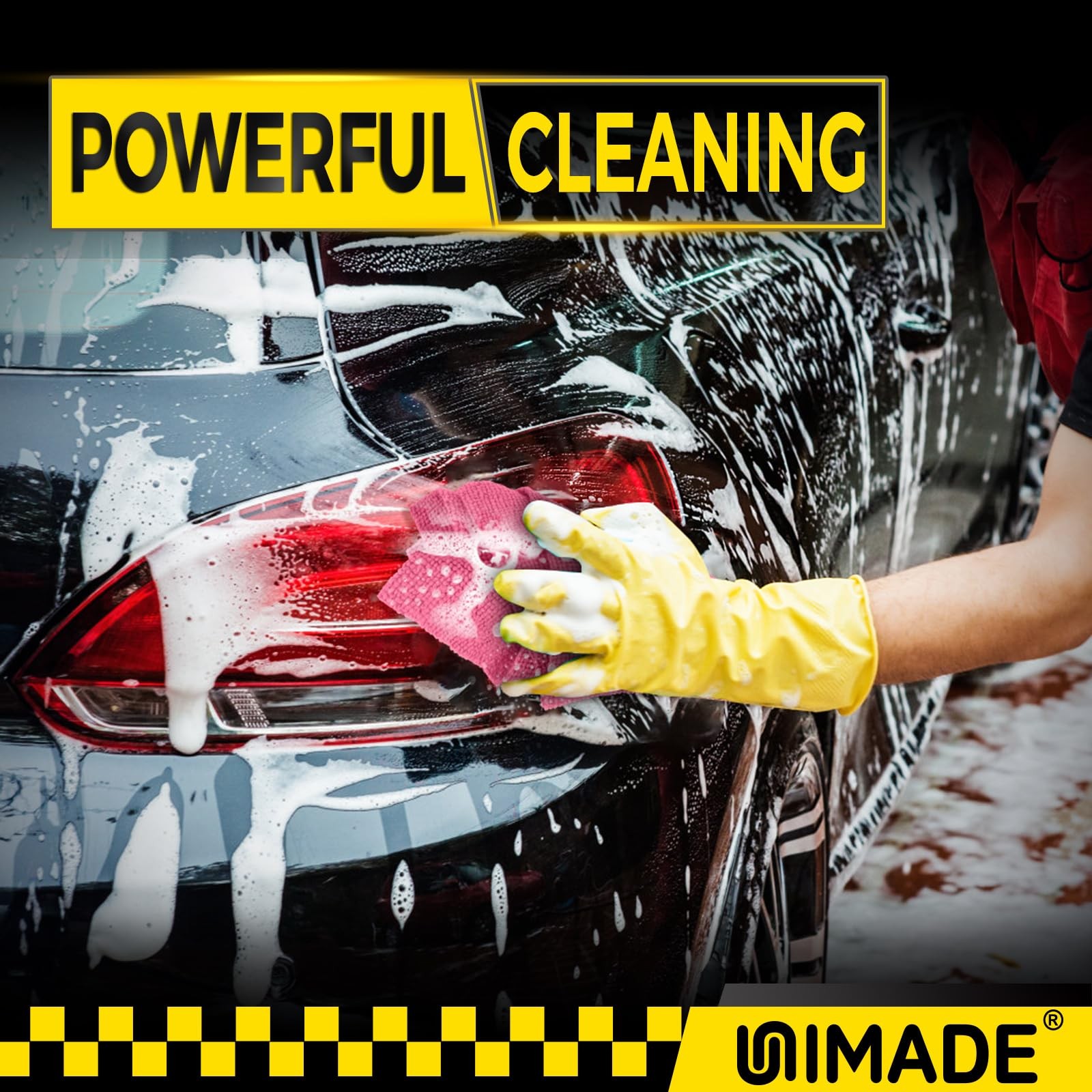 100PK Microfiber Cleaning Cloths for Automotive, Garage, and Restaurant Use