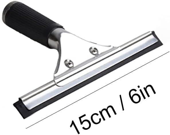 Black 15cm 6in Window Squeegee All Purpose Squeegee for Glass Shower Doors, Car