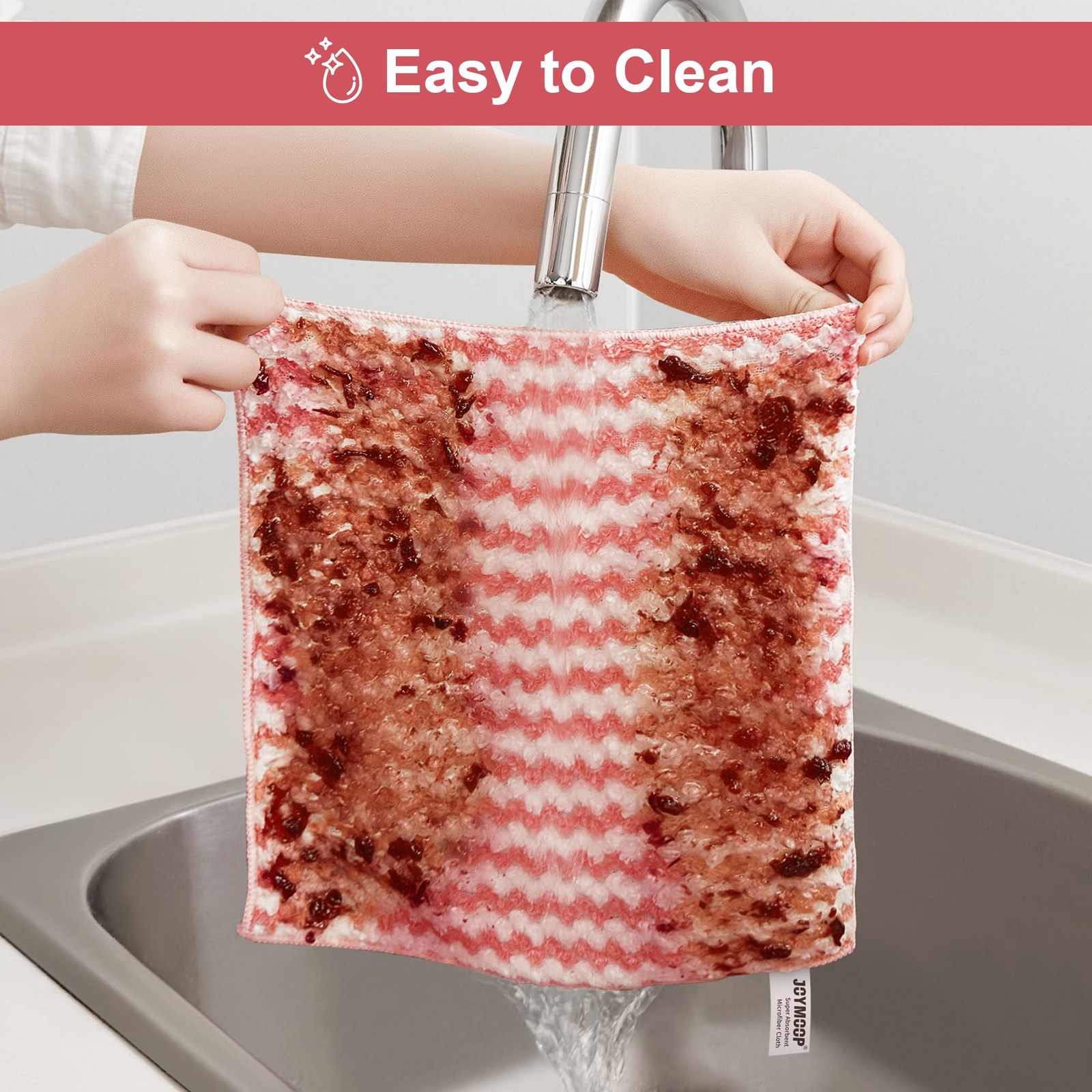 18 Pack Microfiber Cleaning Cloths 10in Lint Free Absorbent Rags