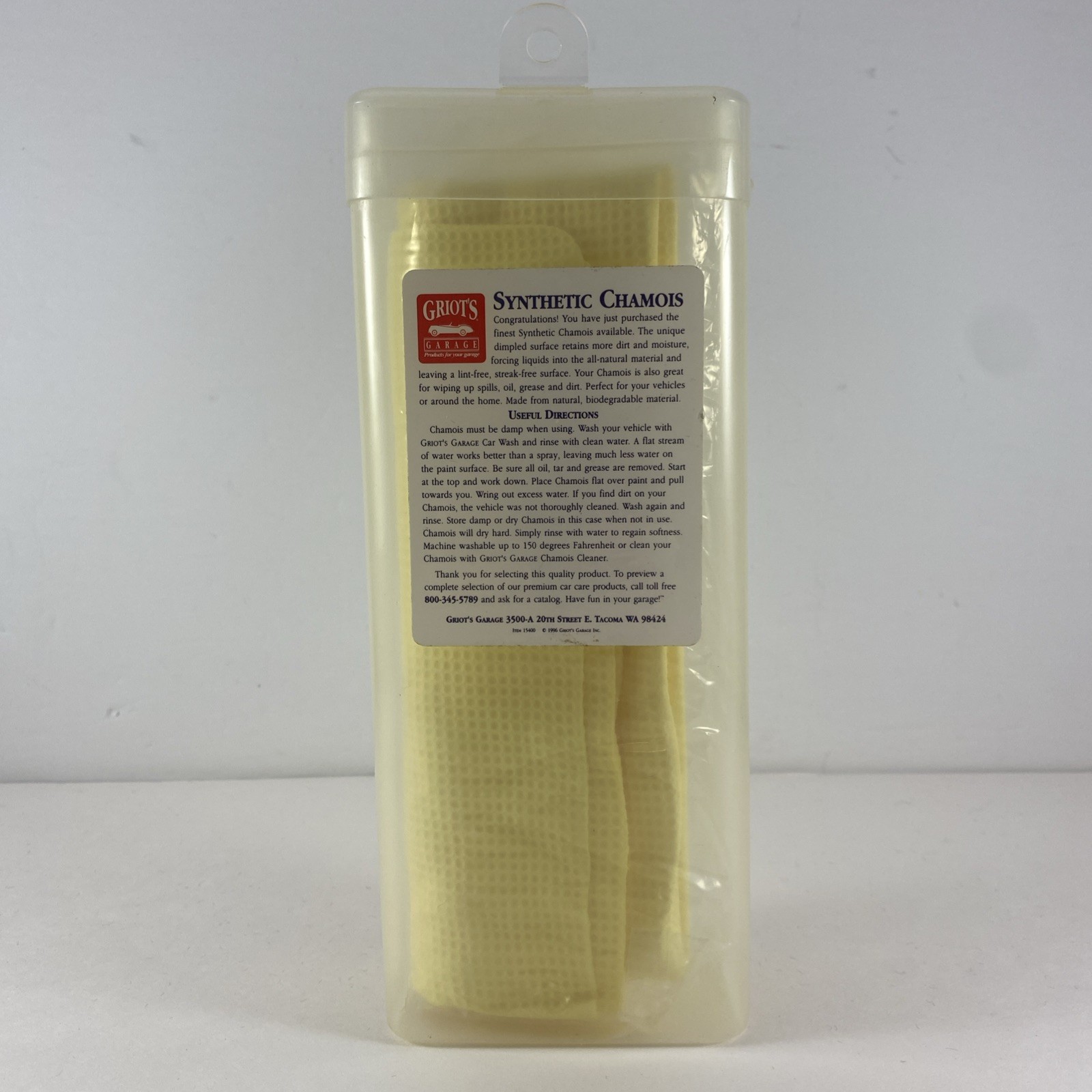Griot’s Garage Vintage Chamois Synthetic 26”x17″ Wipe Absorber Drying Towel Car
