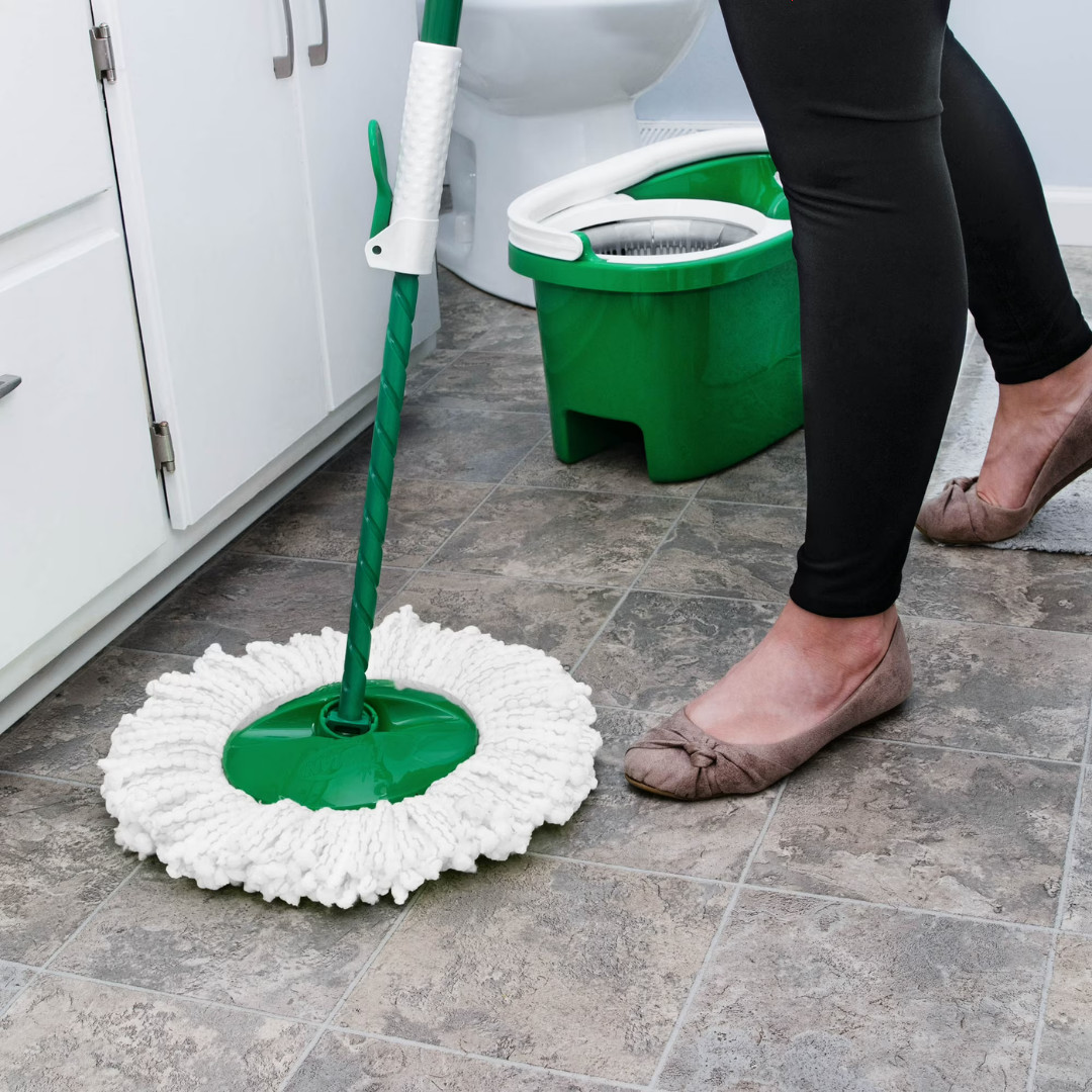 Libman All-in-One Tornado Spin Mop Floor Cleaning Kit, Advanced Microfiber Head