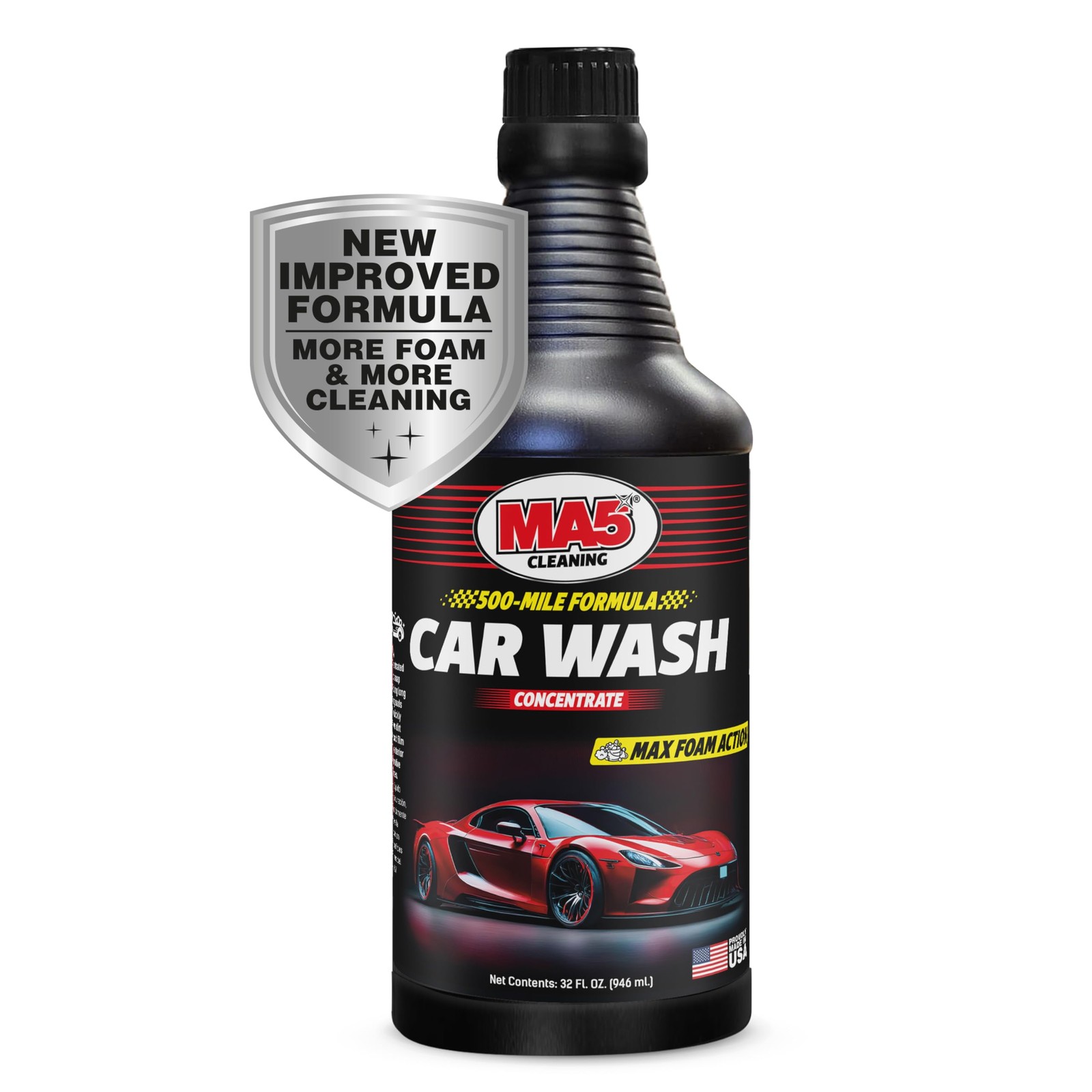 MA5x Car Wash Soap | Concentrated, pH Balanced | 32 Fl Oz (Pack of 1), Pink