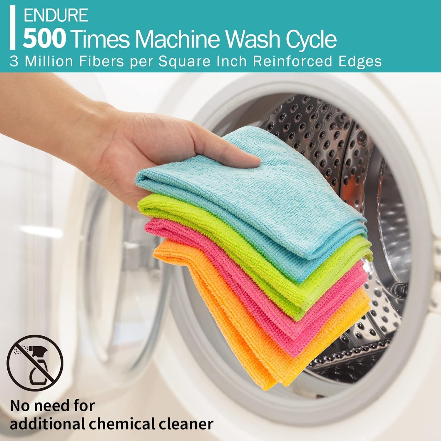 12-Pack 12″x12″ Microfiber Cleaning Cloths Towels Lint-Free Car Detailing Rags