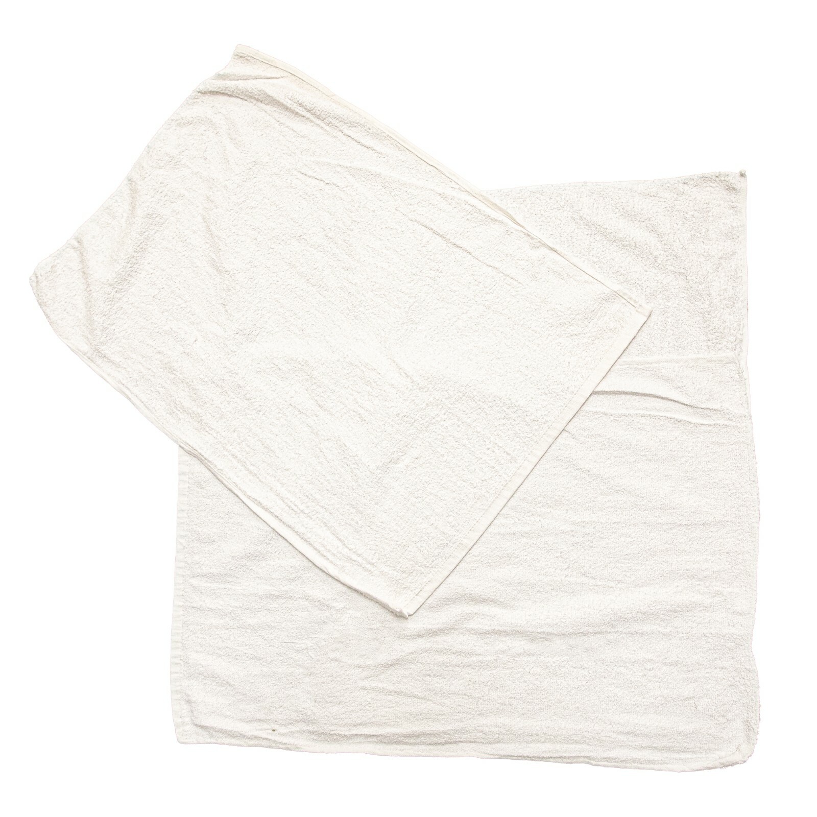 Terry Hand Towel Rags, Bulk Options, White Multipurpose Cleaning Cloth Wipers