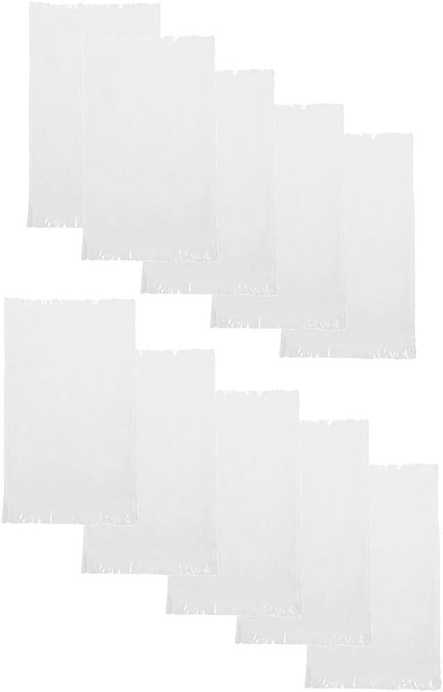 Fringed Reversible Fingertip Towel, Cotton, Size: 11in W x 18in L (10 Pack)
