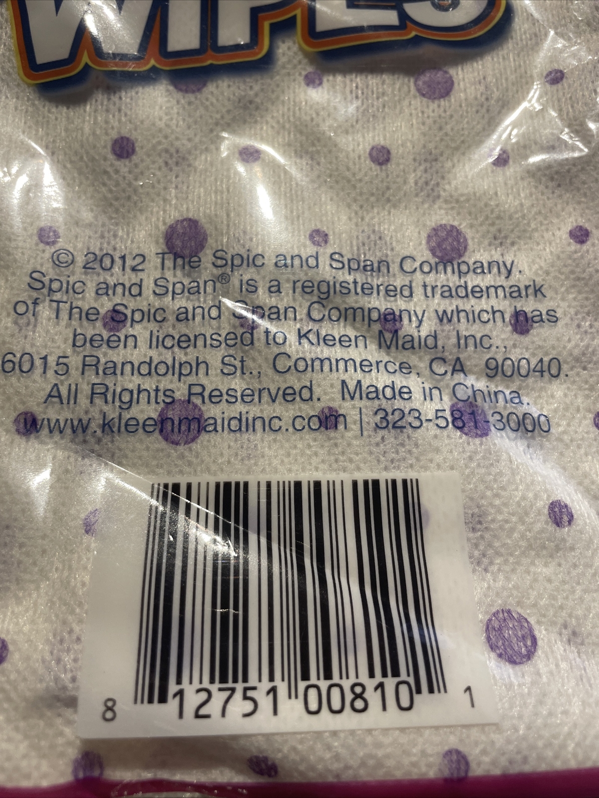 Spic And Span Lavender Scented Cleaning Wipes Pack of 6 new sealed old stock