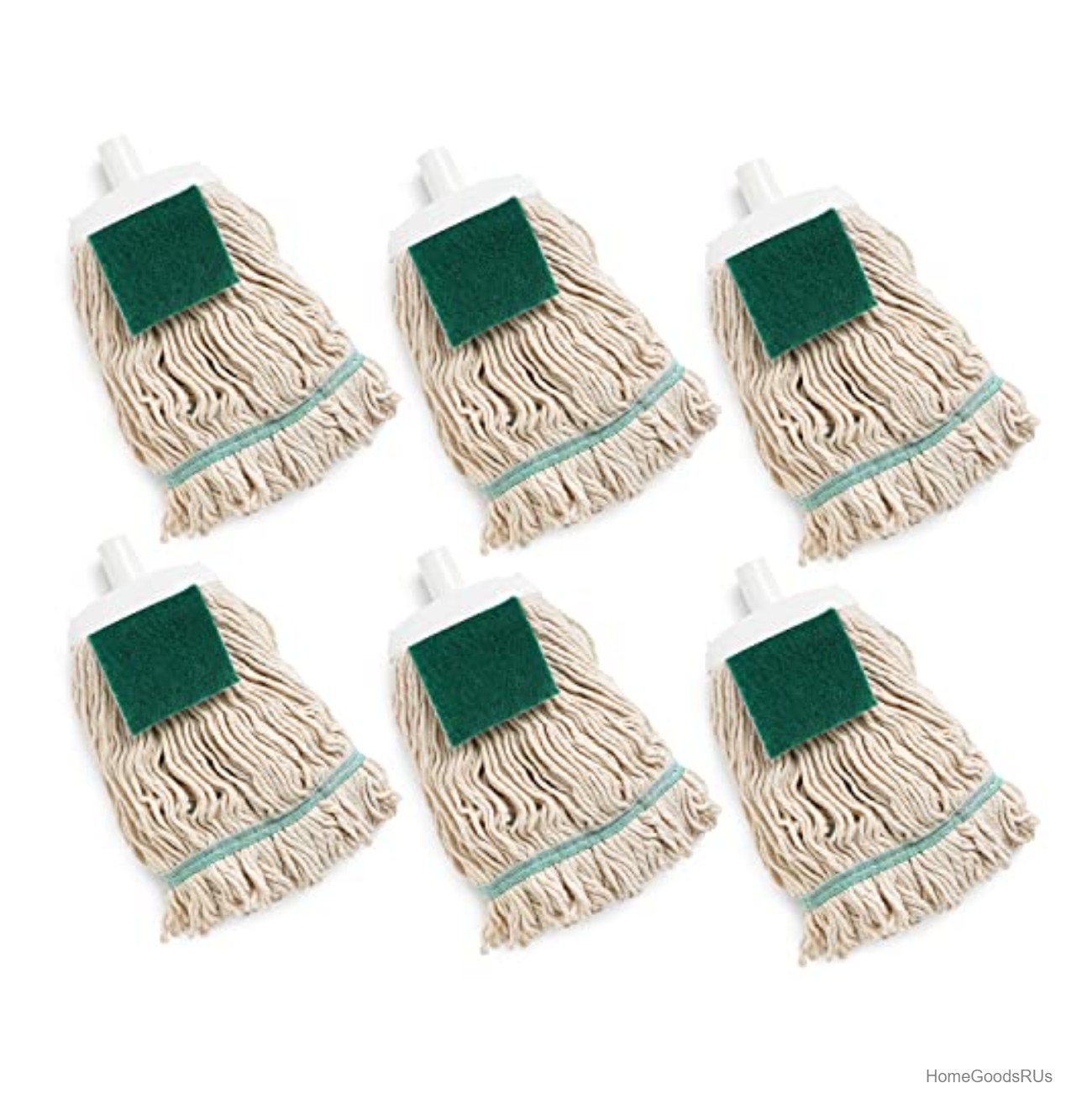Wet Mop Refill Head 12 Oz 4-Ply Cotton Blend Yarn Case of 6 Replacement Scrub