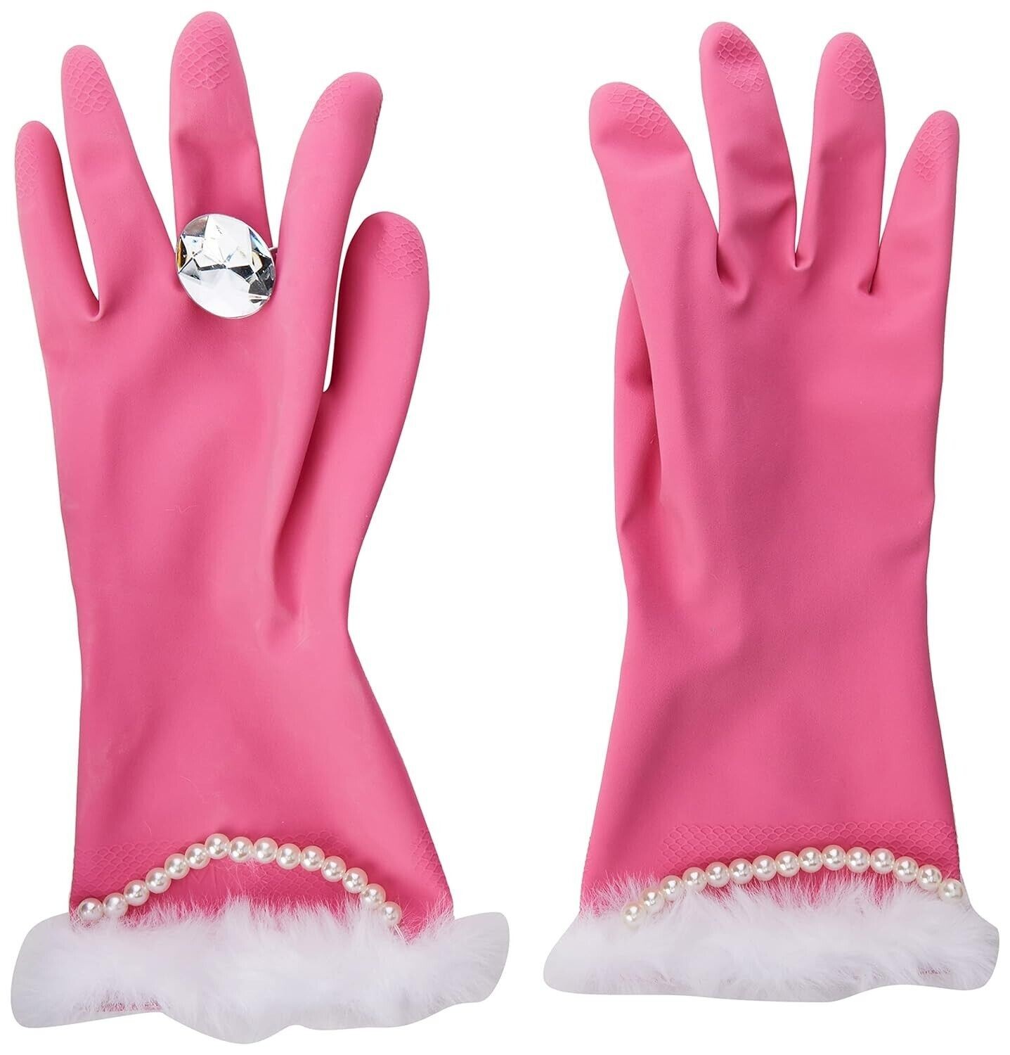 Pink & Pearly Diamond Luxury Glam Gloves – Household Washing Cleaning Kitchen
