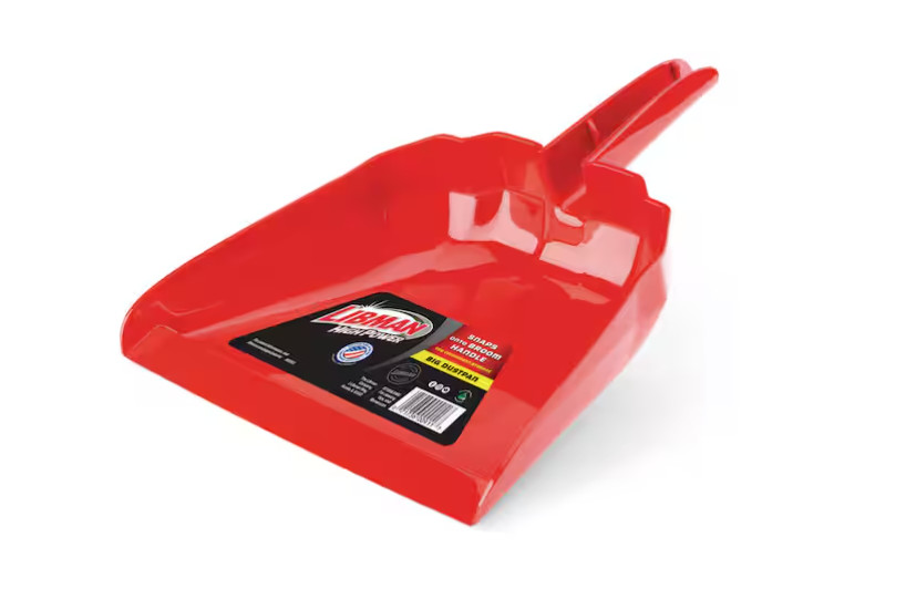 2 PACK Libman Heavy-Duty Big Dust Pan 13 in. Wide Red
